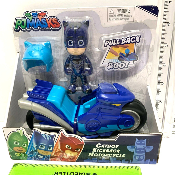 PJMASKS Catboy Kickback Motorcycle 3 Pieces Catboy Figure 3 1/2 inches Ag 3+ NEW - Picture 4 of 8
